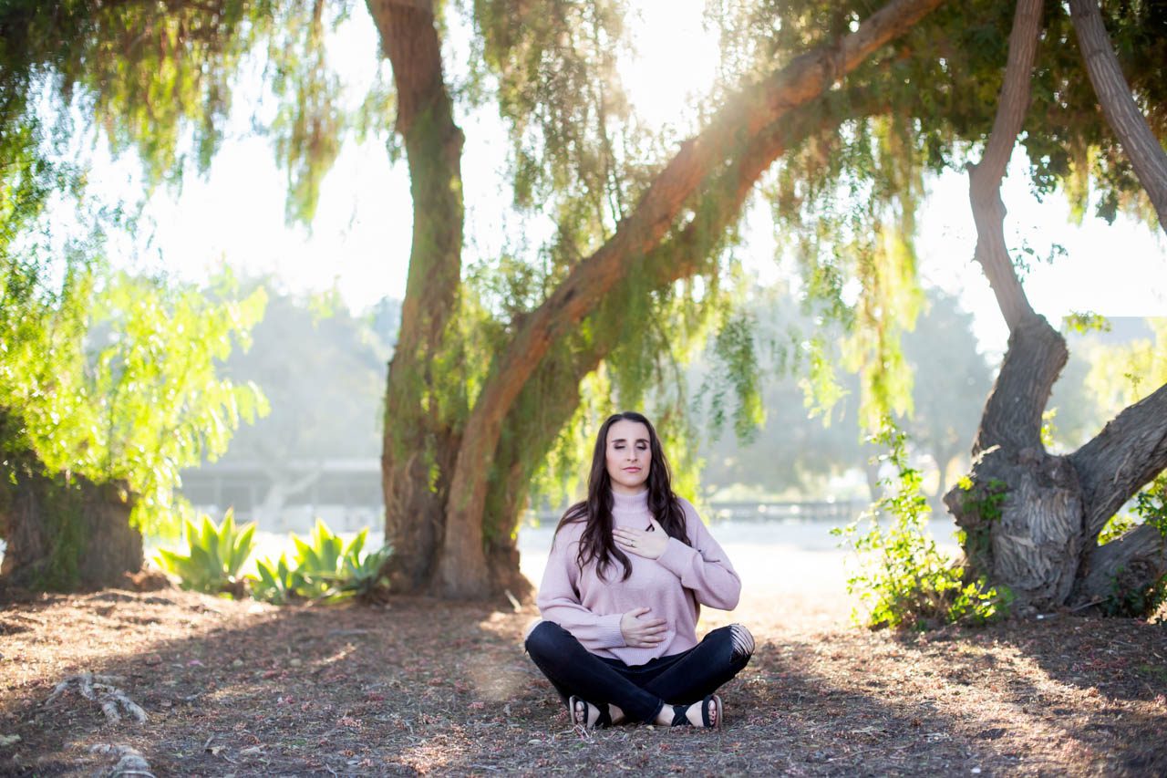 Stephanie transformational community builder & trainer -In meditation Branding photoshoot for a transformational community builder & trainer by Brand Images by Lea Prokopowicz - In meditation